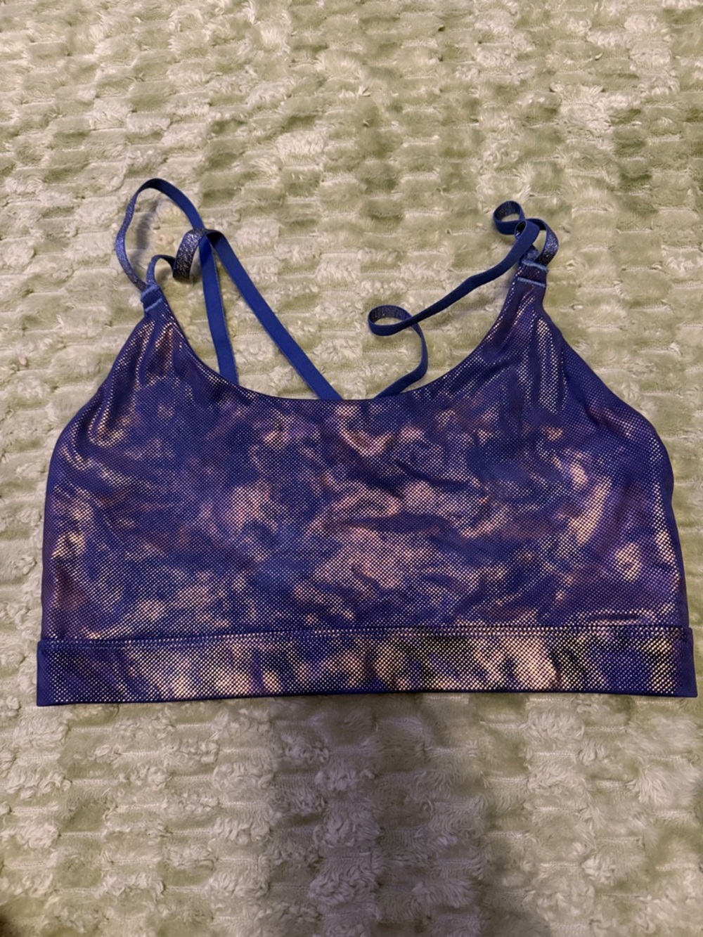 aerie medium  iridescent Strappy Sports Bra